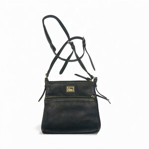 Dooney & Bourke Black Crossbody Bag with Gold Accents